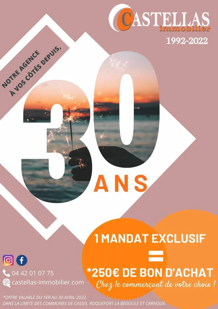 Castellas Immobilier fête ses 30 ans !