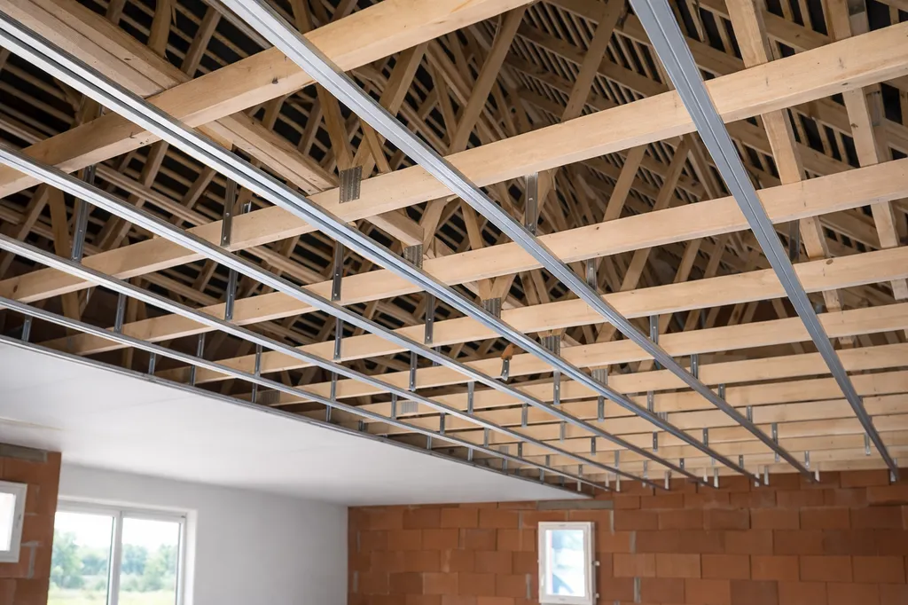 Réalisation d'un plafond en placo, fourure et suspente à Blois (41) Loire et Cher
