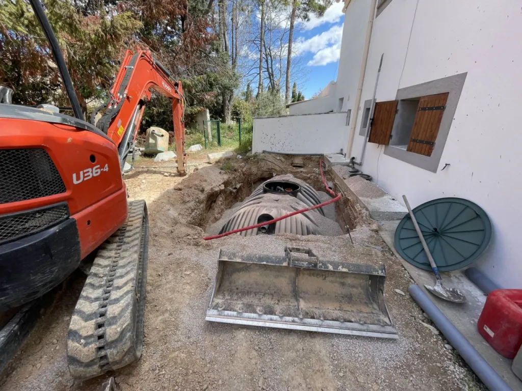 Travaux assainissement Saint Maximin 
