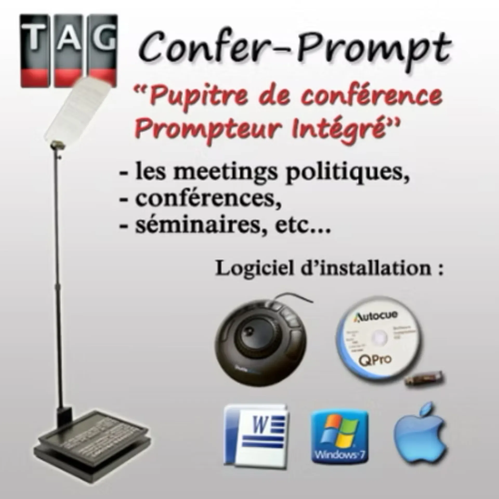 PROMPTEUR VIDEO PLEXI