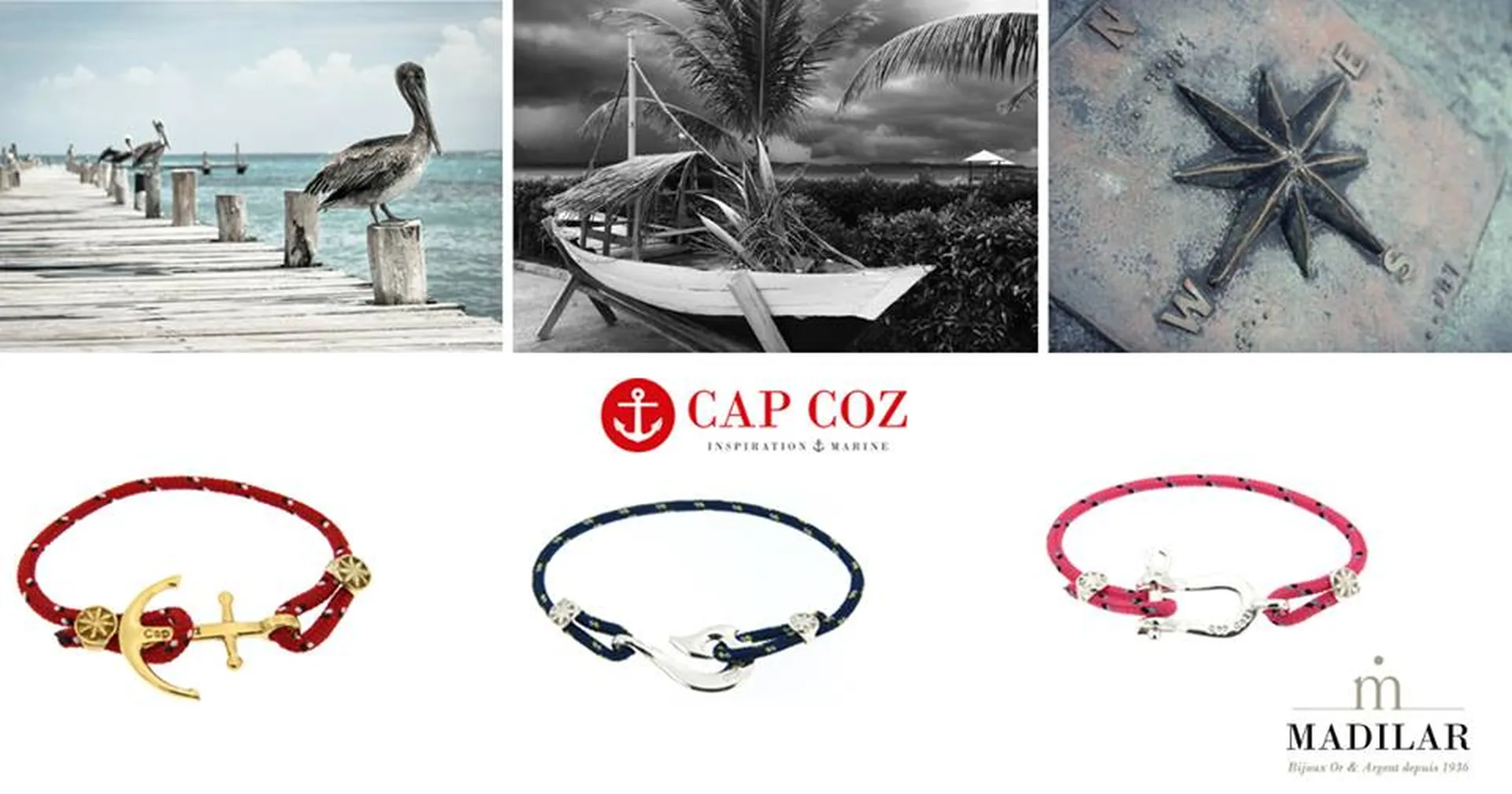 Bracelets CAP COZ argent 925/1000ème ou plaqué or made in France Or Ligne La Teste Bassin d'Arcachon