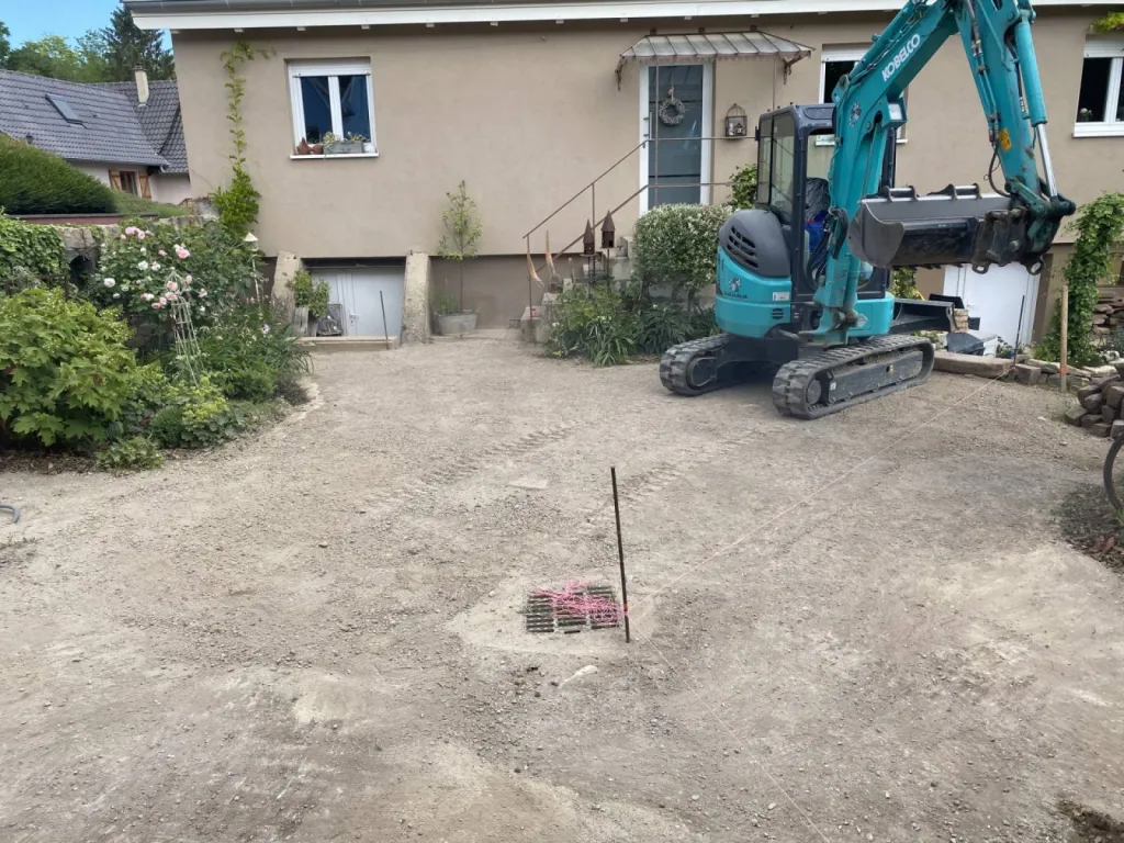 Pavé en queue de paon d'une maison à Strasbourg CLK 