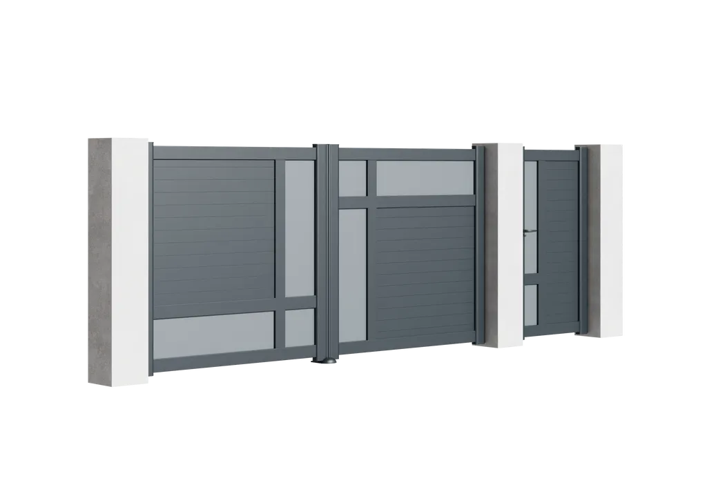 Installer un portail aluminium contemporain en Corse-du-Sud : la collection Modernité de Tschoeppe, lignes épurées et personnalisation sans limite