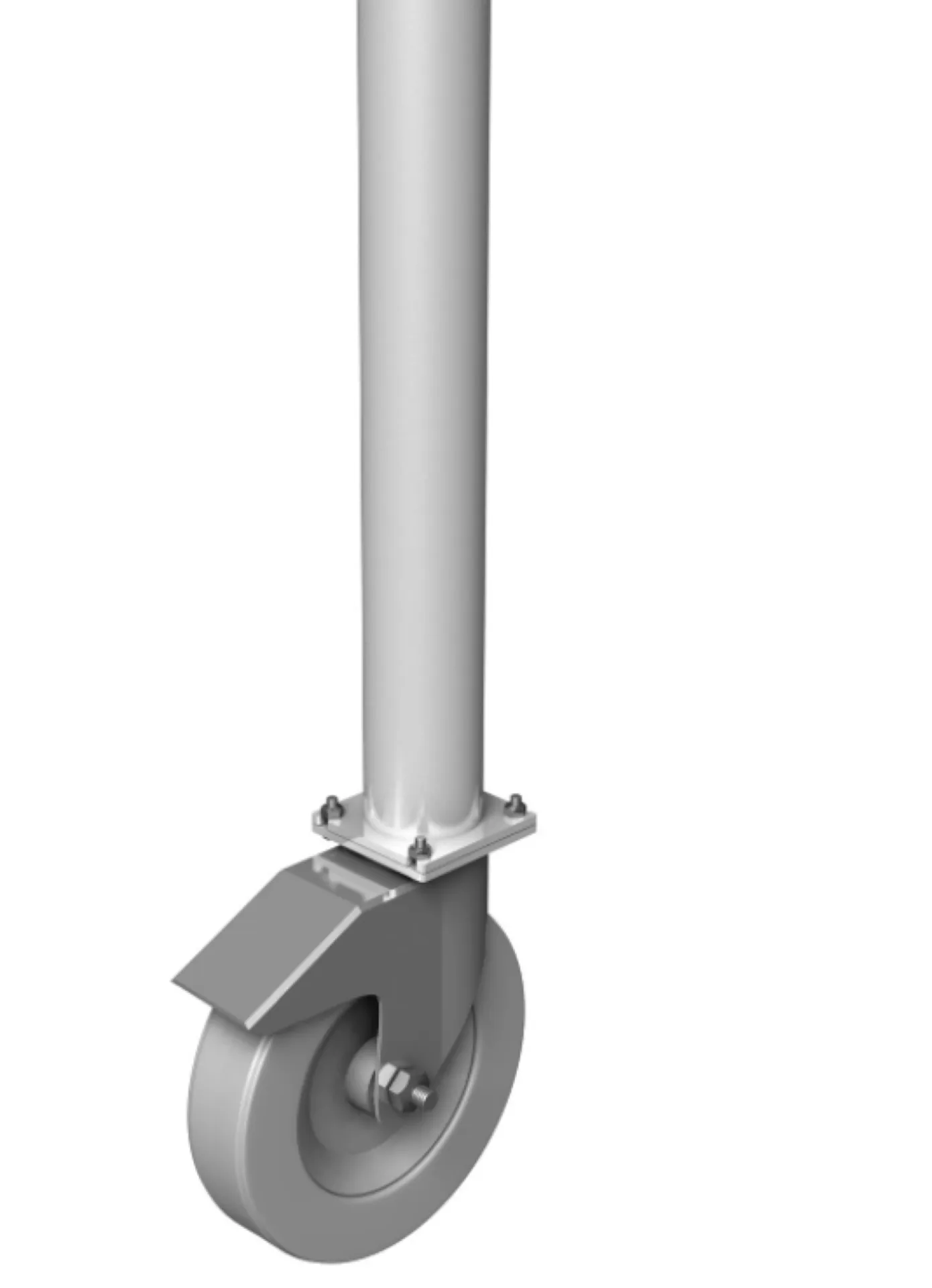 PIED ROND 30 CM AVEC ROULETTE POUR PRATICABLE