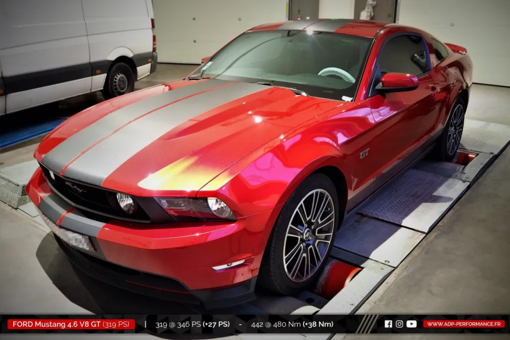 Reprogrammation moteur Aubagne - Ford Mustang GT 4.6 V8 319cv - ADP Performance