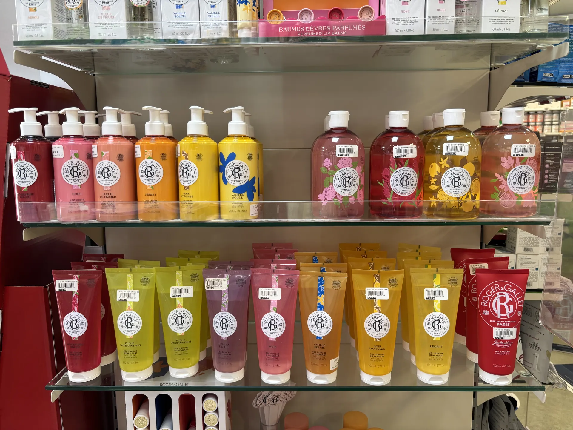 LAITS POUR LE CORPS ET GELS DOUCHE ROGER & GALLET PHARMACIE 13012 MARSEILLE 