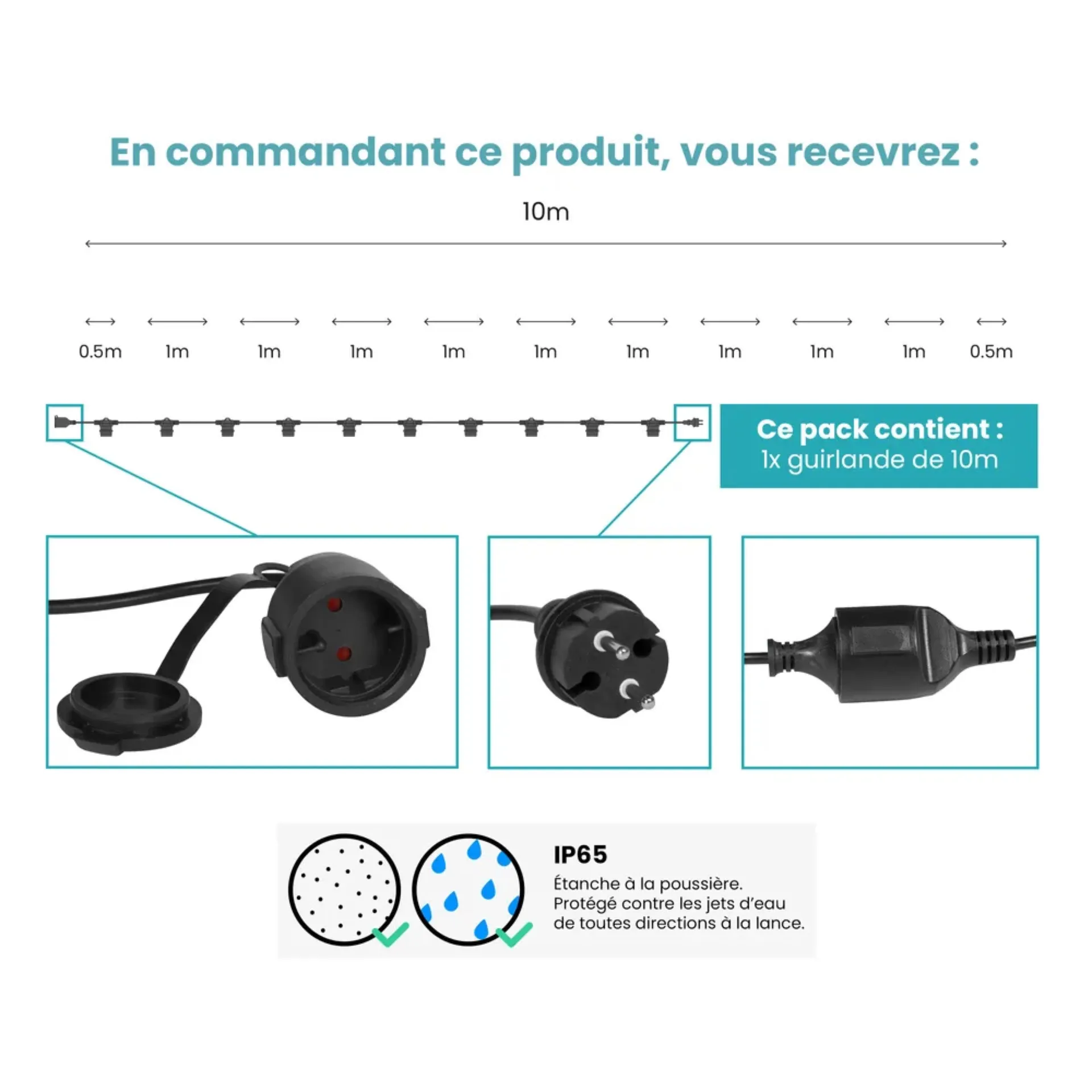 location guirlande guinguette 10m à Toulon dans le var