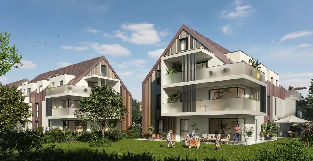À Eckbolsheim, des appartements neufs lumineux avec terrasses et jardins dans un cadre résidentiel recherché