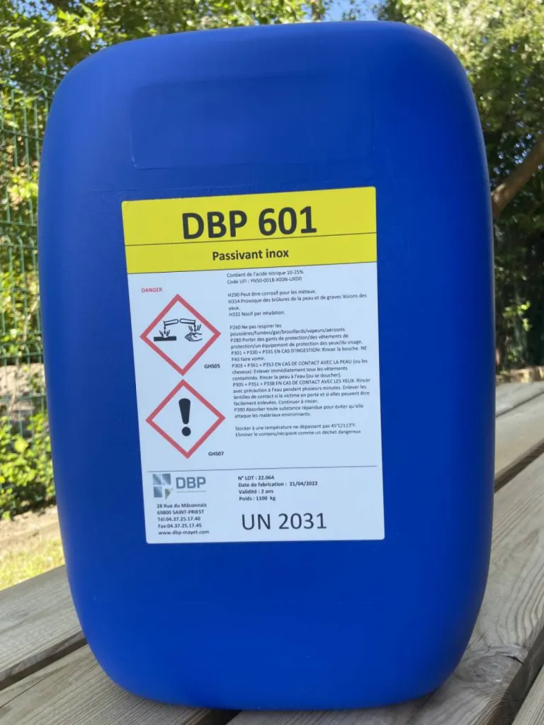 DBP 601 et DBP 601 N - Produits passivant et neutralisant pour l'inox - Nord (59)