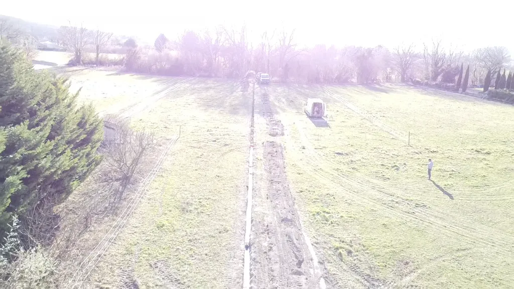 Raccordement au réseau du canal pour un client particulier à Robion