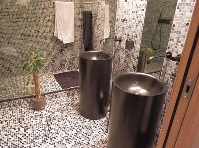 vasque au sol Cielo noir mat