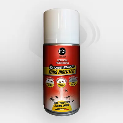 Insecticide ONE SHOT insectes volants et rampants utilisé pour le traitement des nuisibles dans les locaux professionnels à Mont-de-Marsan, Landes (40), Nouvelle-Aquitaine, disponible partout en France.