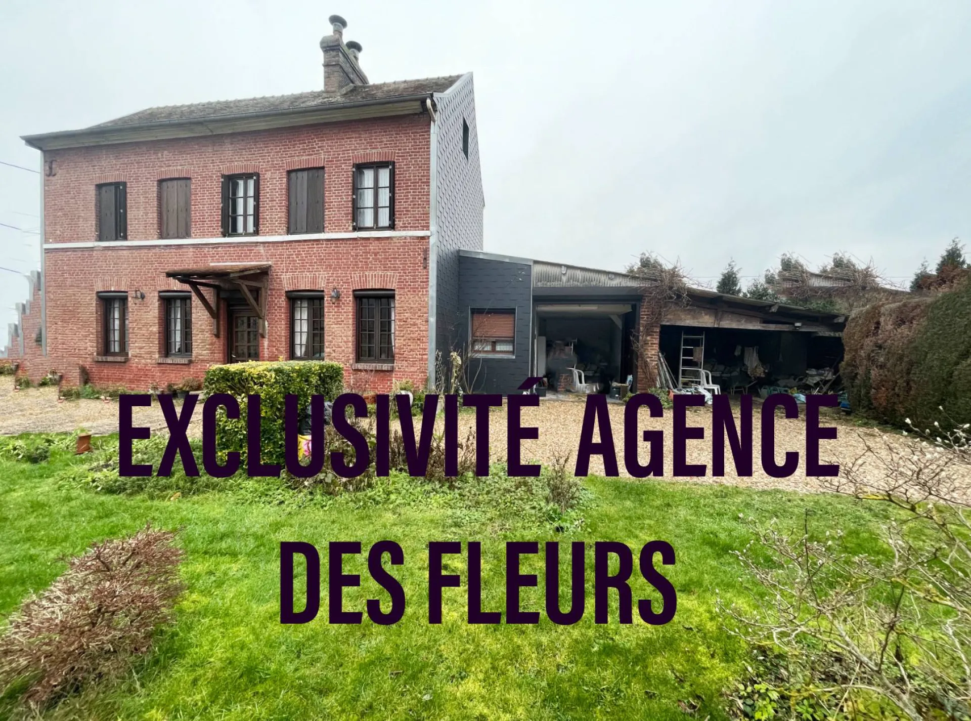 A acheter maison en brique de 100m² avec 950m² de terrain avec garage et appenti sur la commune de SAINT PIERRE LES ELBEUF 76320