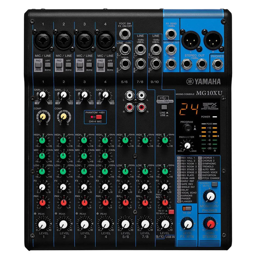 LOCATION CONSOLE DE MIXAGE ANALOGIQUE 10 PISTES YAMAHA MG10XU A TOULON