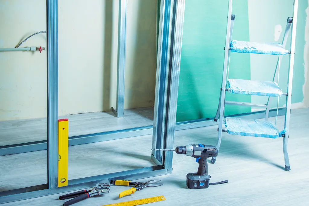 Pose de cloisons sèches