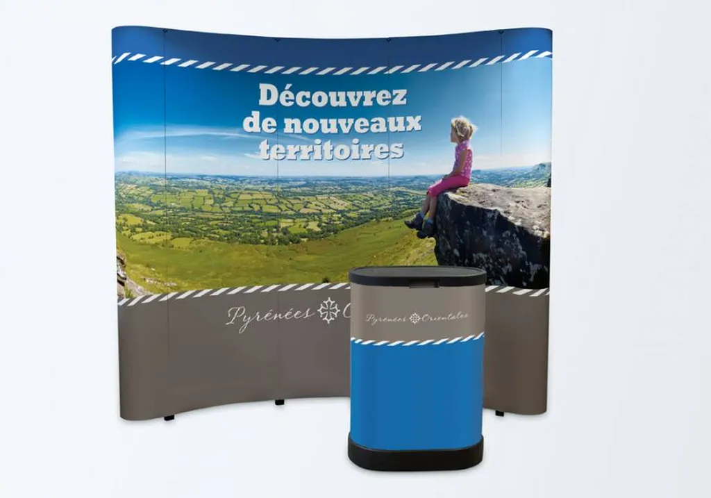 impression et graphisme de mur pour stand