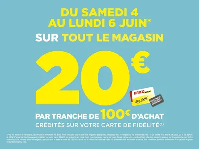 Opération carte de fidélité du 4 au 6 juin