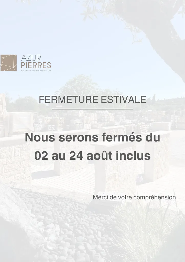 FERMETURE ESTIVALE