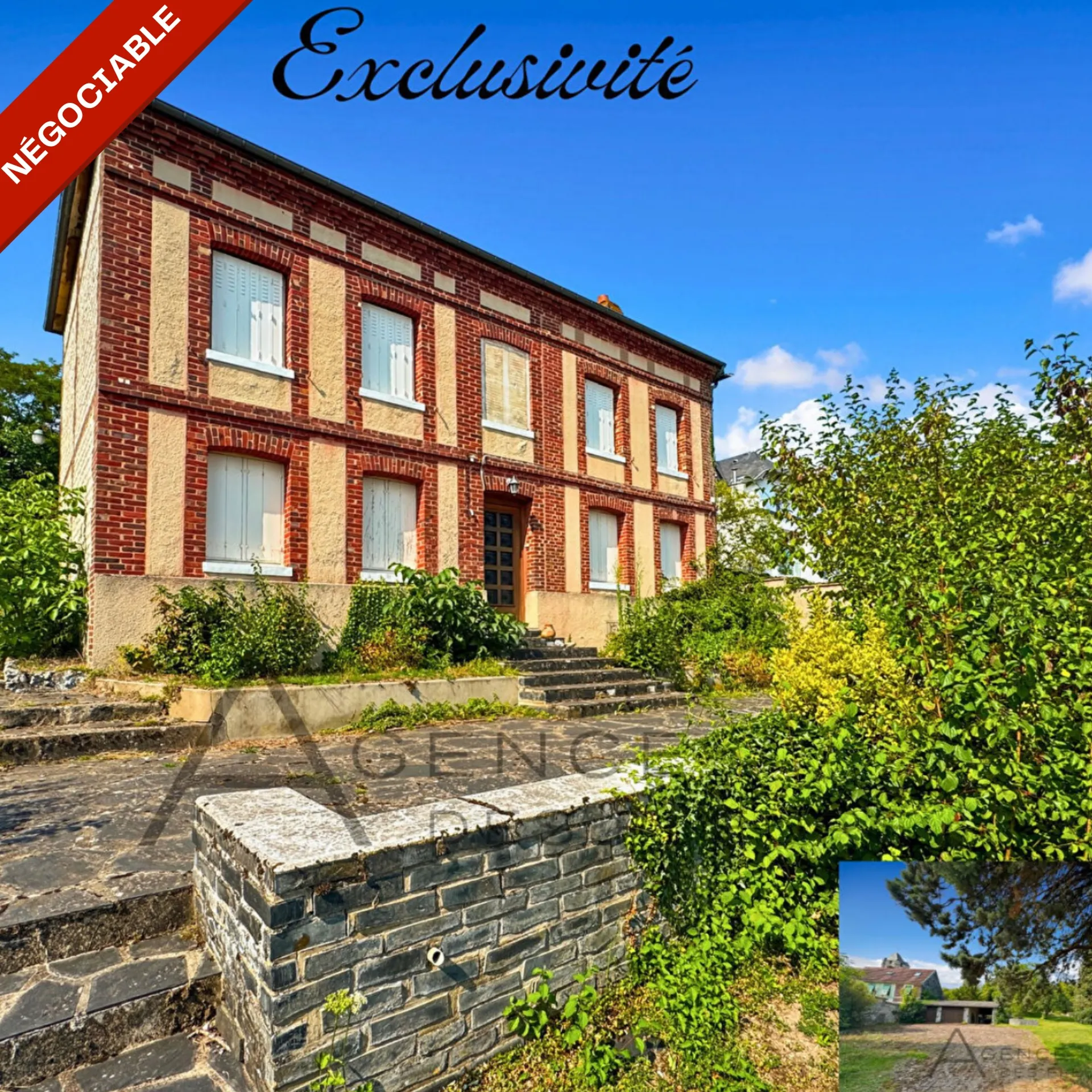 A vendre maison de maître de 150 m², sur 2720 m² de terrain sur le secteur de FRENEUSE 76410