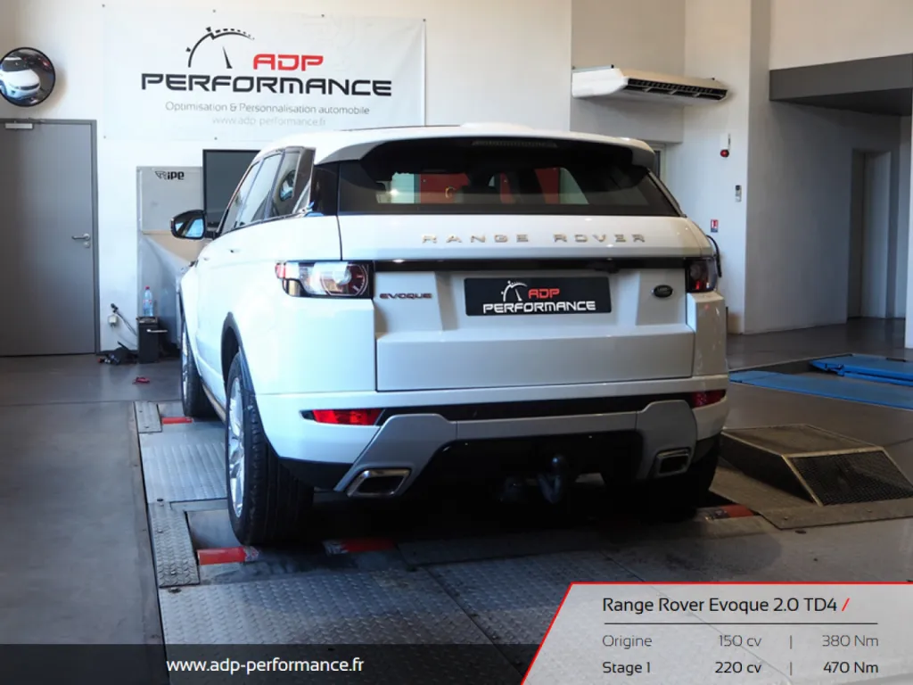 Reprogrammation moteur Marseille - Range Rover Evoque 2.0 TD4 150cv - ADP Performance