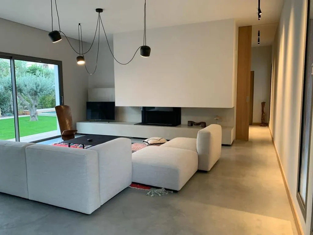 Salon en BETON CIRE TERRE DU MONDE