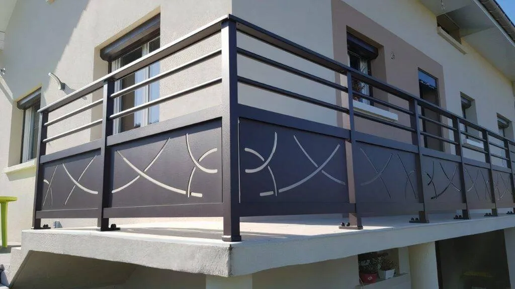 pose de garde corps en aluminium pour une terrasse à Haguenau près de Bischwiller