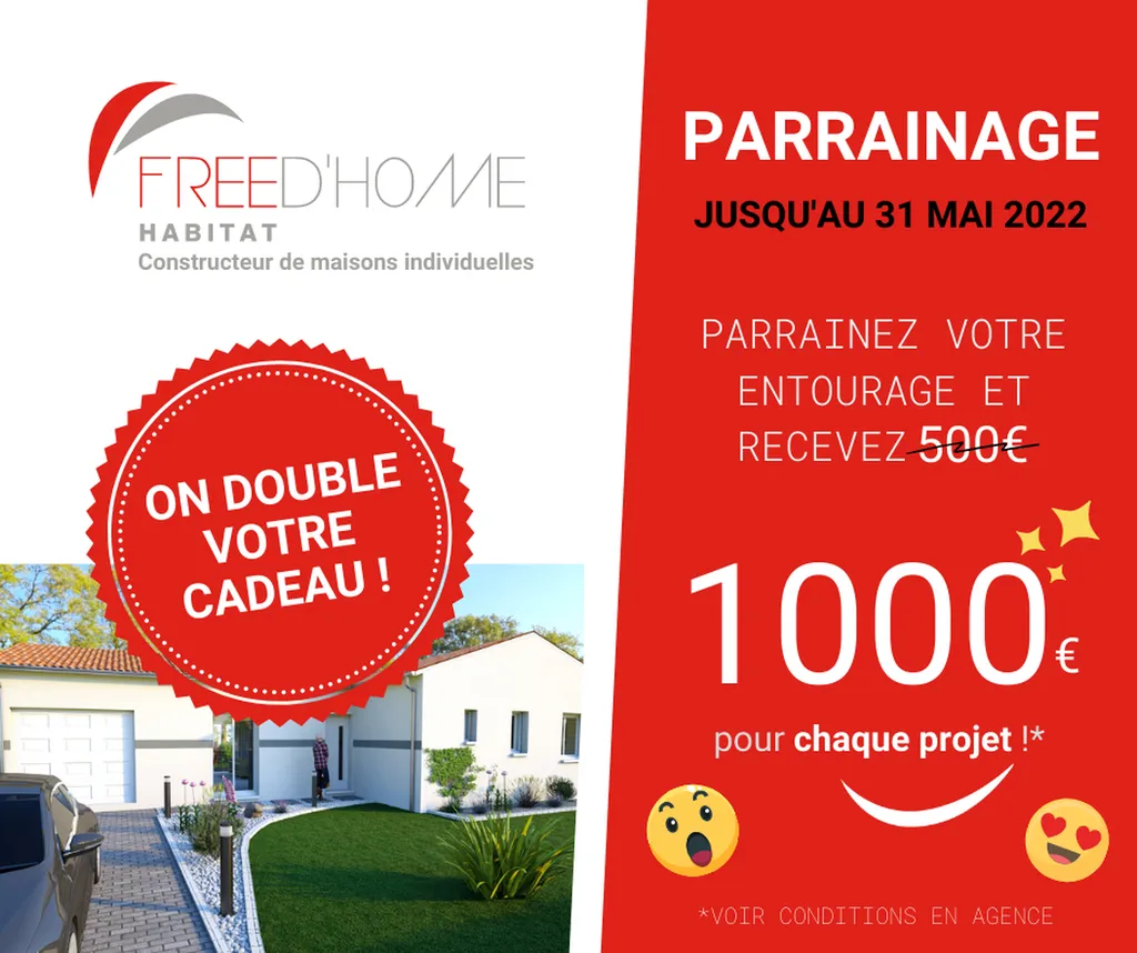 Offre de parrainage doublée : 1000€