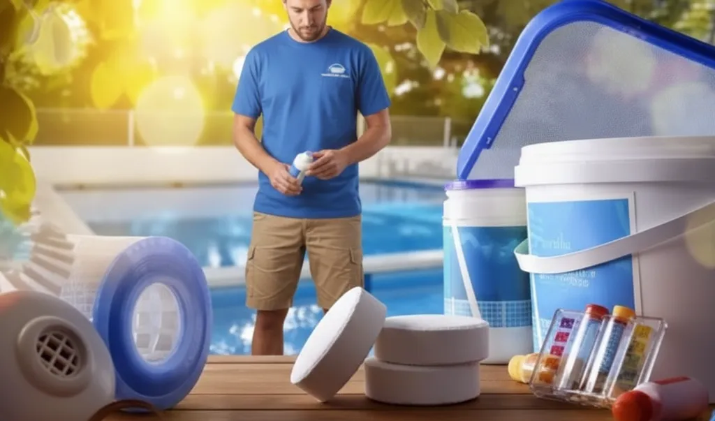 kit d'entretien de l'eau de piscine