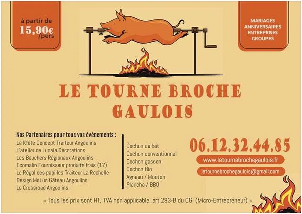 Les Mariages de Mademoiselle L traiteur rôtisseur tourne broche