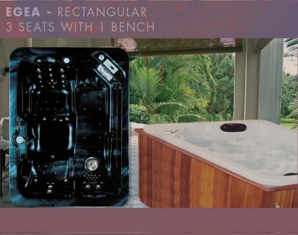 SPA EGEA RECTANGULAIRE - 3 PLACES DONT 1 ALLONGEE