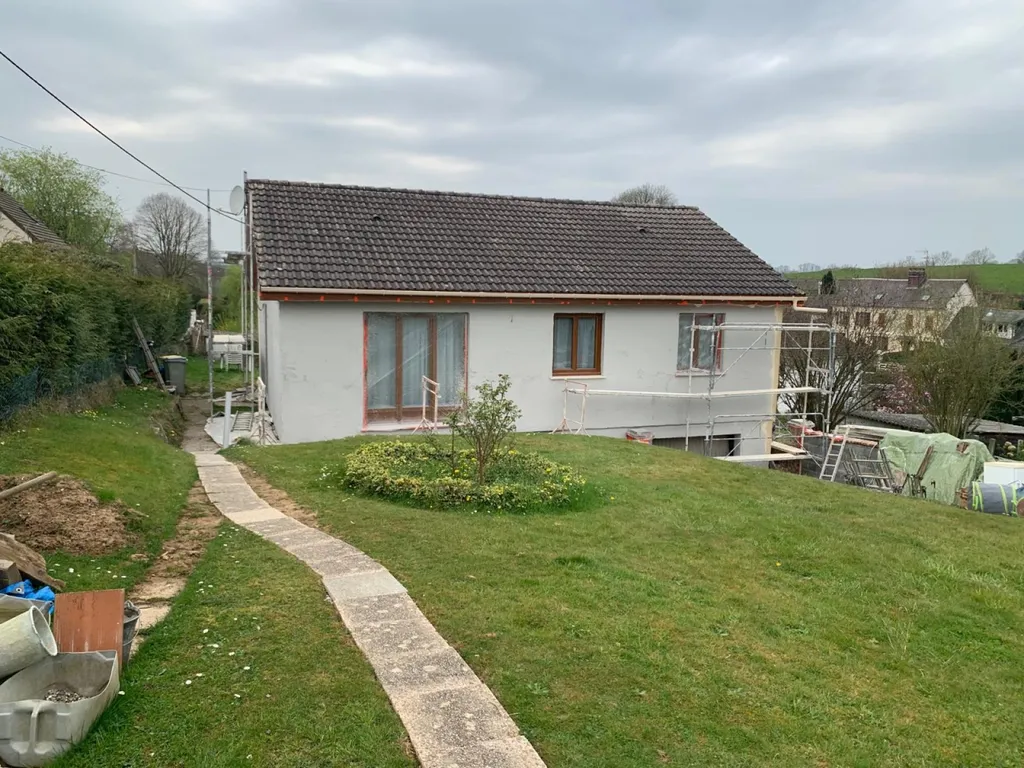 Société pour devis ravalement de façade imitation pierre taillée à Gonfreville-l'Orcher proche Le Havre 76