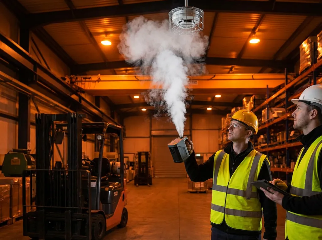 Caméra thermique et générateur de fumée : nous testons et vérifions vos systèmes de détection incendie