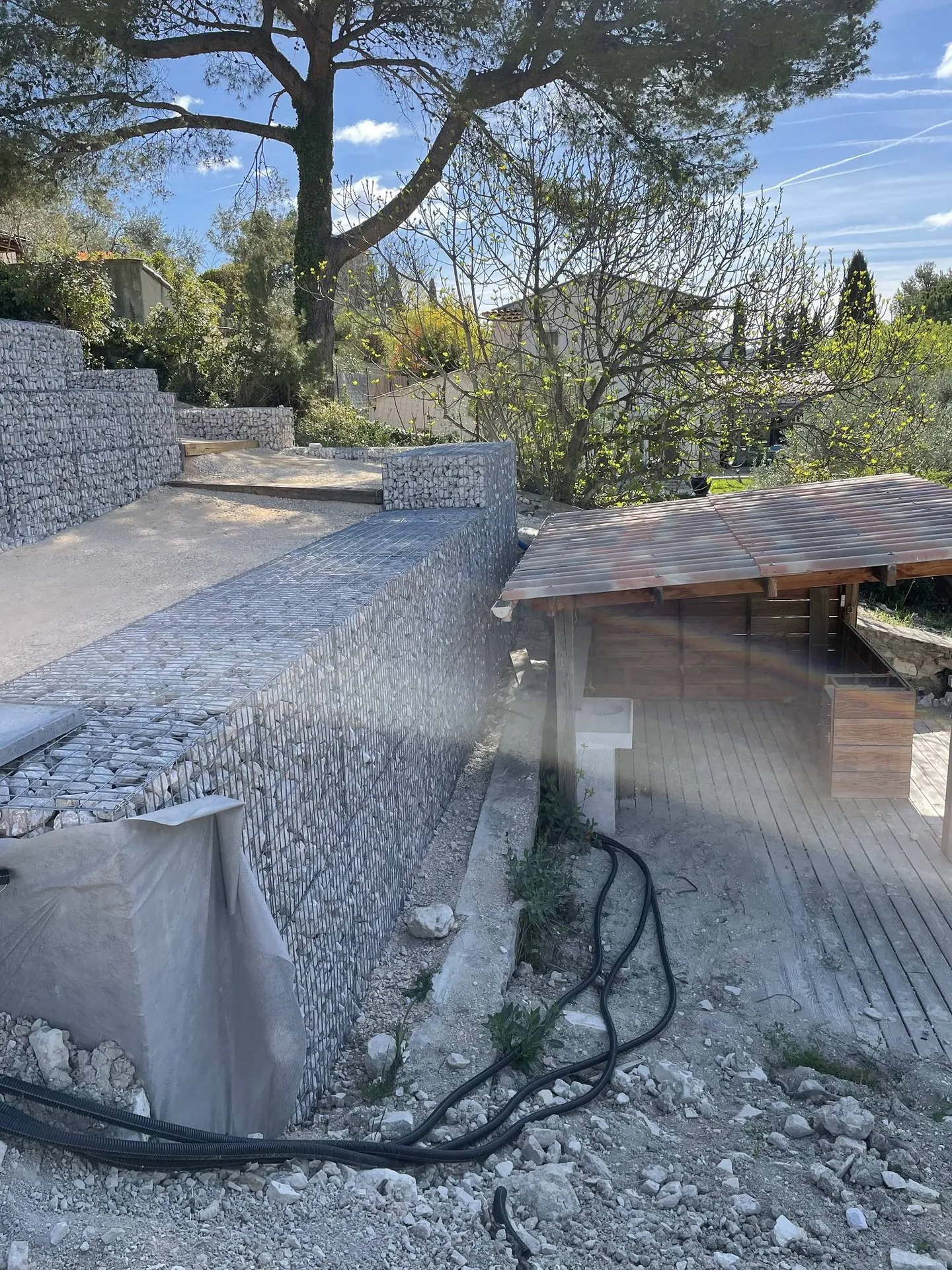 mur de soutènement en gabion