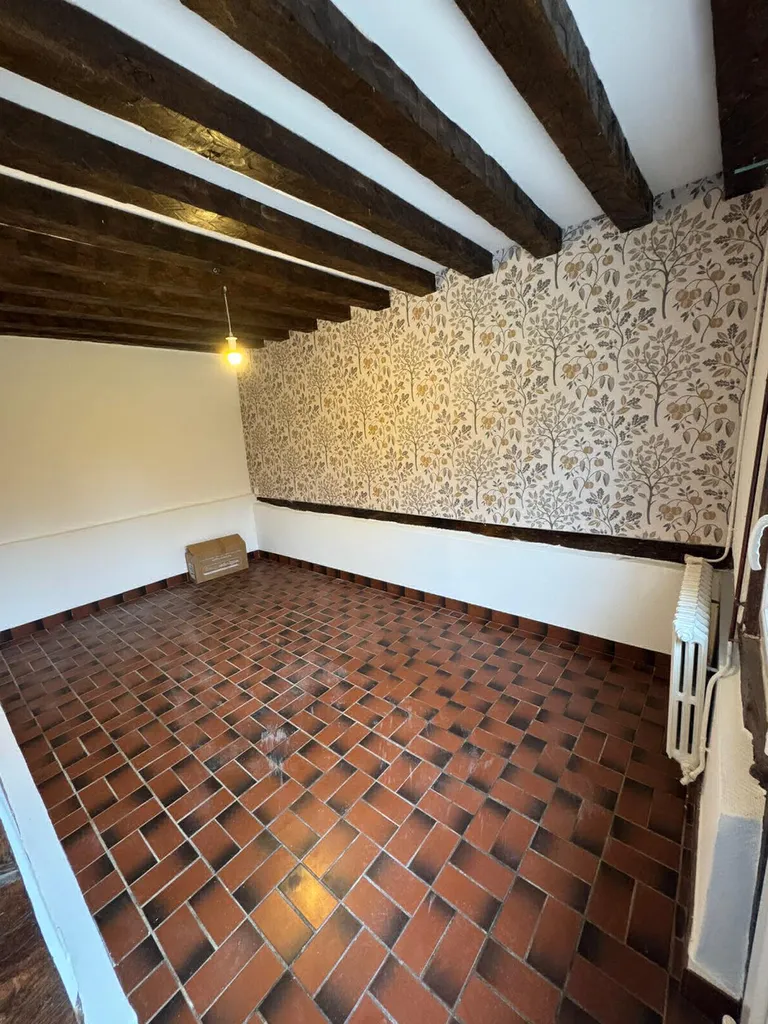 Rénovation d'une maison normande avec colombages, entres colombages et poutres entre LISIEUX et PONT AUDEMER 