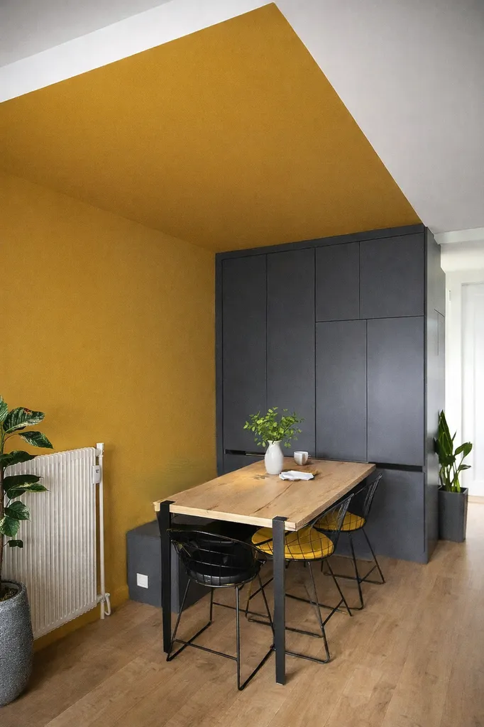 Placard sur mesure avec table intégré pour salle à manger proche de Lyon