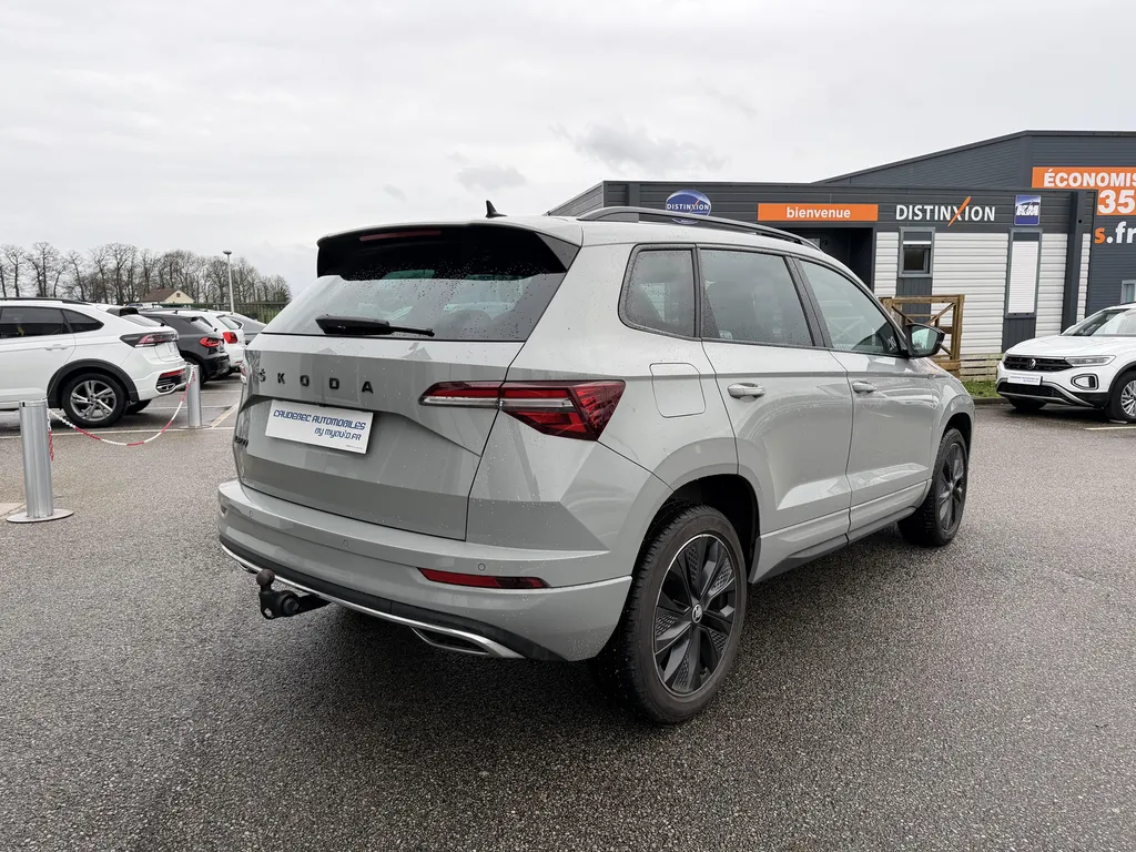 Skoda Karoq Sportline occasion 2023 au Havre : SUV diesel boîte automatique DSG7 disponible chez Caudebec Automobiles