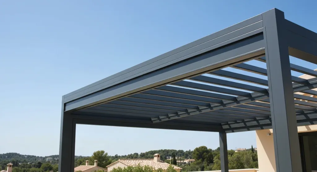 Fabrication de pergolas métalliques sur mesure et pergolas bioclimatiques design pour villa au Lavandou (83980)