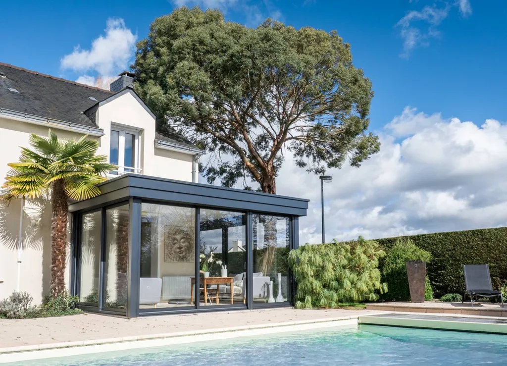 Véranda pièce de vie en aluminium à Saint Médard en Jalles en Gironde