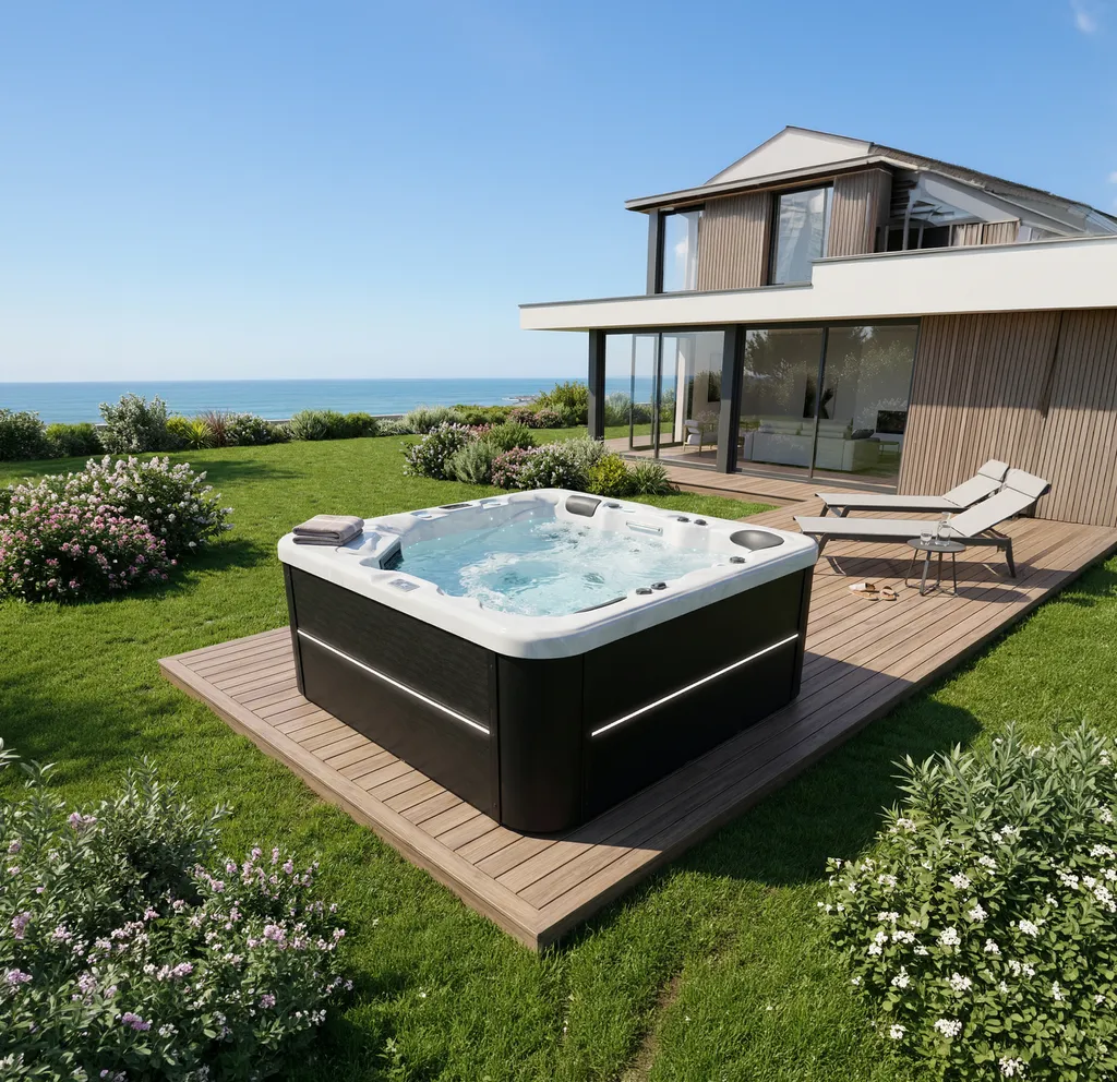 Spa extérieur sur terrasse ou dans le jardin pour profiter d’un espace détente toute l’année
