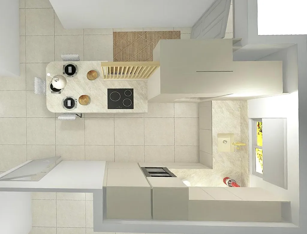 Modélisation 3D d'une implantation de cuisine pour un projet à Fonsorbes près de Toulouse