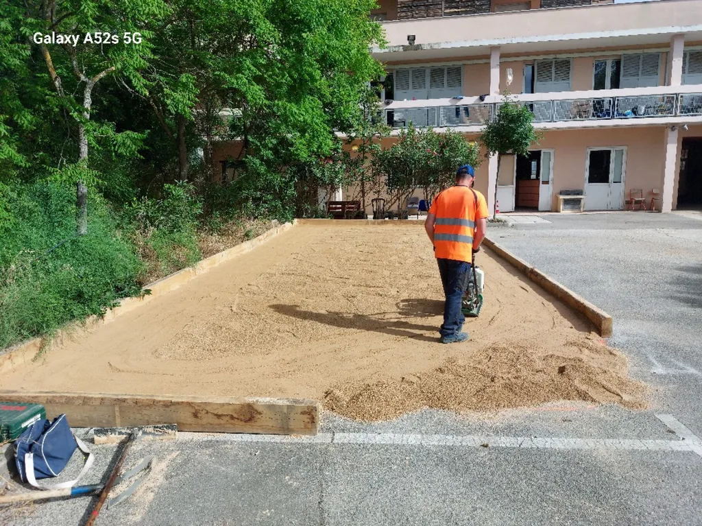 Création d'un terrain de pétanque sur Aix-en-Provence