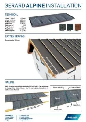 Guide d'installation GERARD ALPINE en anglais