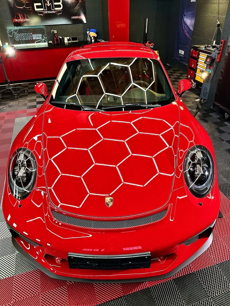 centre de DETAILING Lyon protection céramique film de protection PPF Porsche GT3