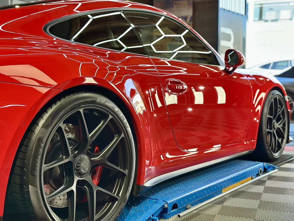 traitement céramique et protection PPF face avant porsche 991 GT3 sur lyon 