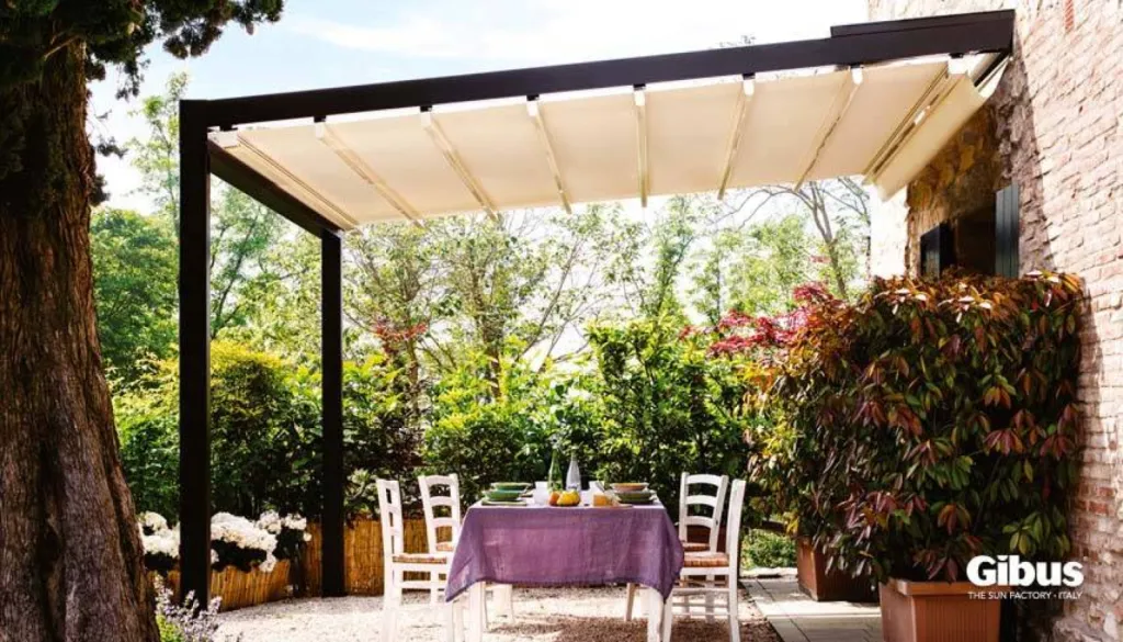 pergola aluminium à toile rétractable étanche salon de provence