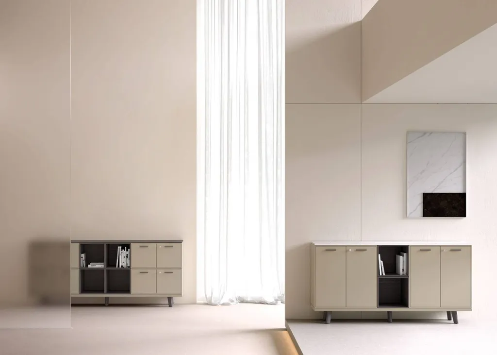 Organisation de bureau avec Rail Système de rangement de la marque Bralco à Montpellier