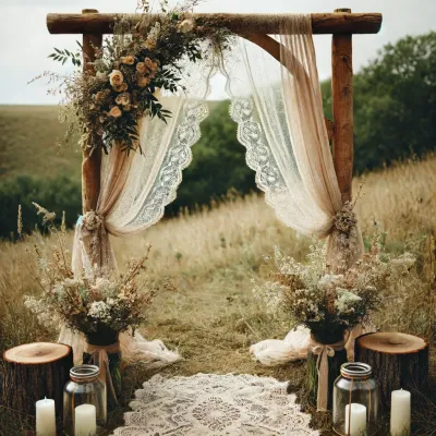 décor de cérémonie laïque sur la plage landes