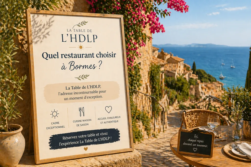 Quel restaurant choisir à Bormes Les Mimosas, Table de L'HDLP est probablement l'un des meilleur restaurant avec un excellent rapport qualité prix.