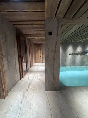 Espace Wellness de prestige à La Clusaz : réalisation MDesigners dans un chalet dans les Alpes