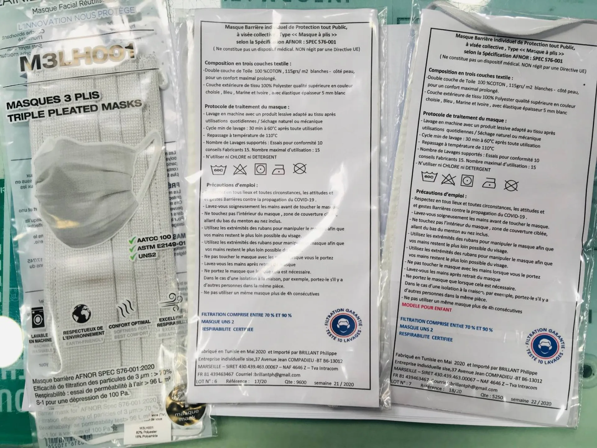 Masques lavables à marseille